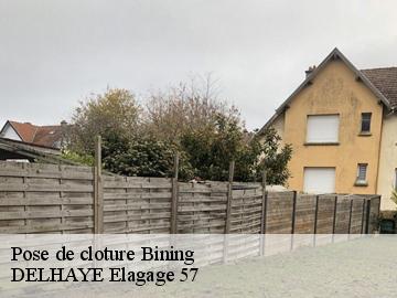 Pose de cloture  bining-57410 DELHAYE Elagage 57